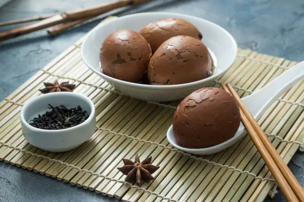 Photo of Tea eggs with rice porrige