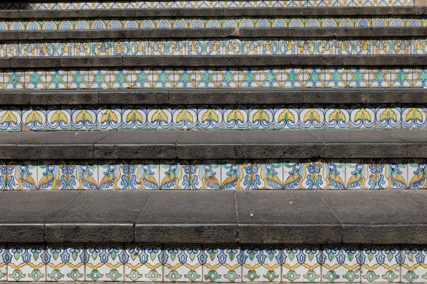 istock Stairway with polychrome ceramic tiles from Caltagirone Sicilia 1180574043