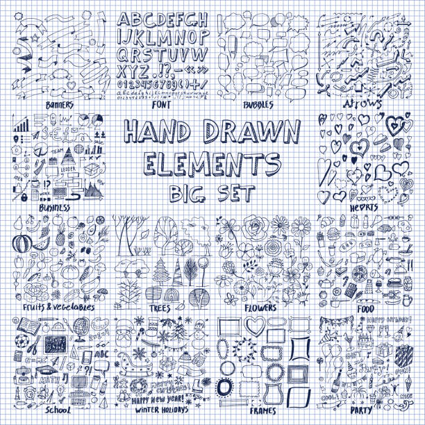 ð»ñ ðð1/2ñðμñð1/2ðμñð° - čmáranice kresba stock ilustrace