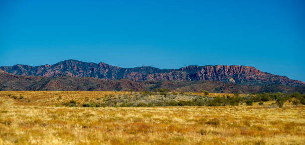 aspectos de flinders rangers south australia - hill dusk sunset heat haze fotografías e imágenes de stock