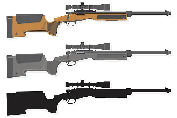 Vector illustration of Rifle