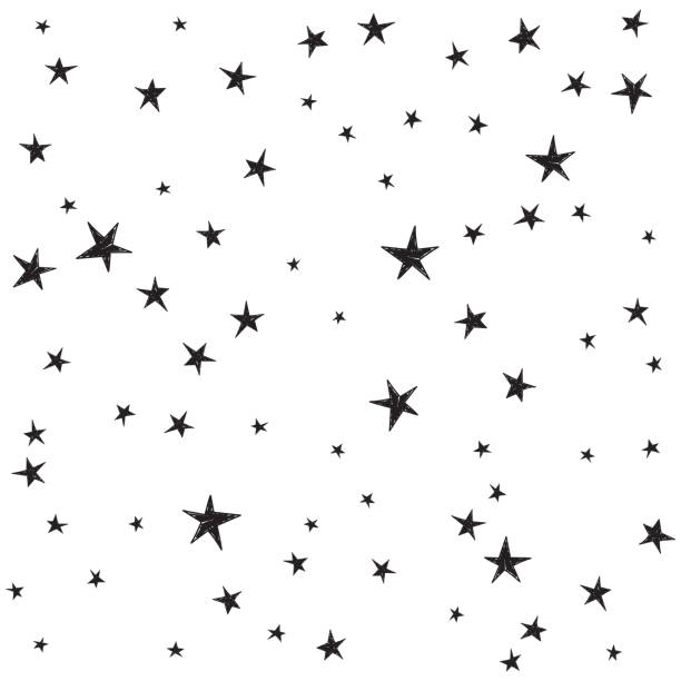 Set Of Cute Hand Drawn Star Stock Illustration - Download Image Now - Star  - Space, Black And White, Child - iStock