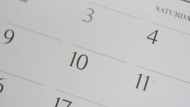 istock Close up number on calendar in planning concept. 1180590092