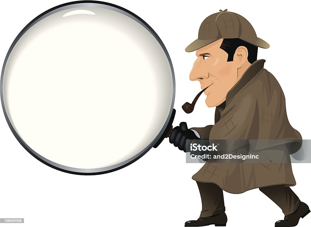 Ilustración de Detective Lupa más Vectores Libres de Derechos de Sherlock Holmes - Sherlock Detective, Lupa - Instrumento - iStock