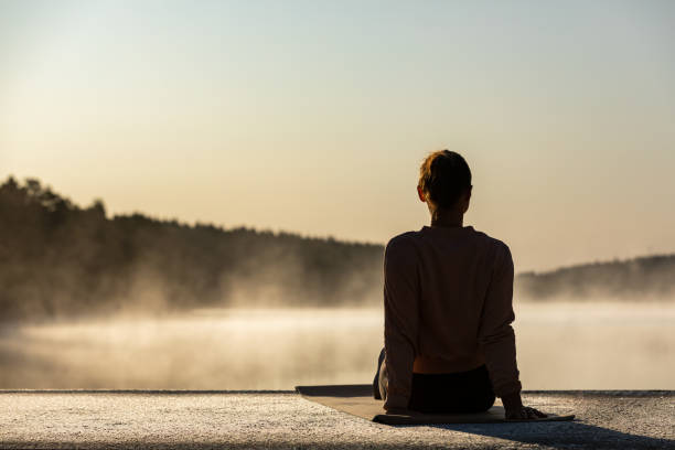 istock Outdoor morning yoga 1180591258