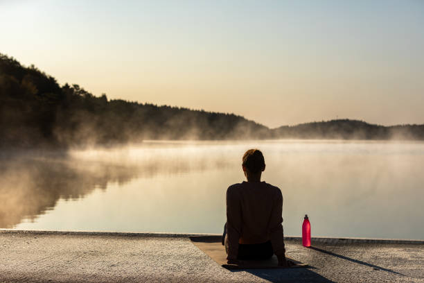 istock Outdoor morning yoga 1180591284