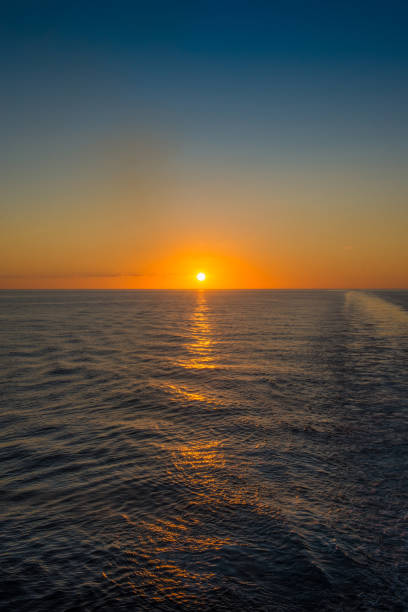 Beautiful sunset reflection in Mediterranean sea