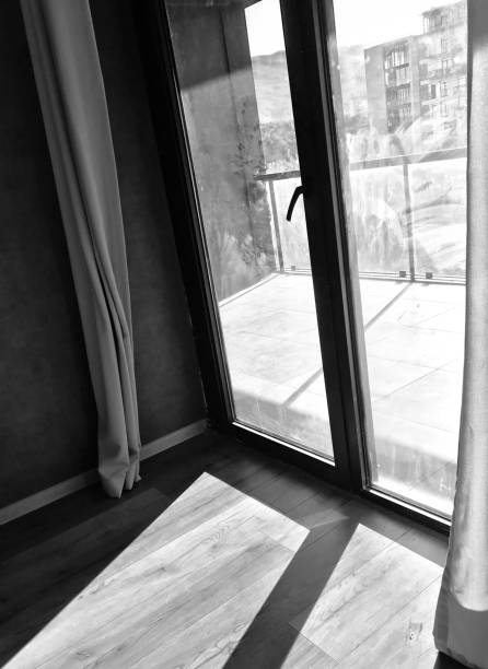Sunlight and shadow effects black and white abstract background picture image art