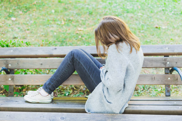 istock Woman suffering from menstruation pain 1180596350