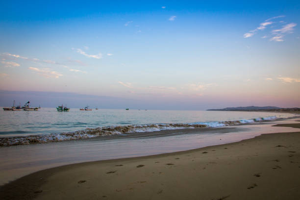 Sunrise on the Pacific ocean in Peru
