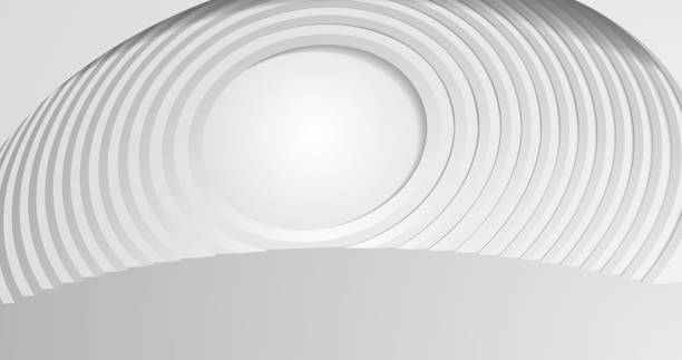 istock Abstract architecture background. 3d illustration of a white building. Modern geometric wallpaper. Futuristic technology design 1180598814