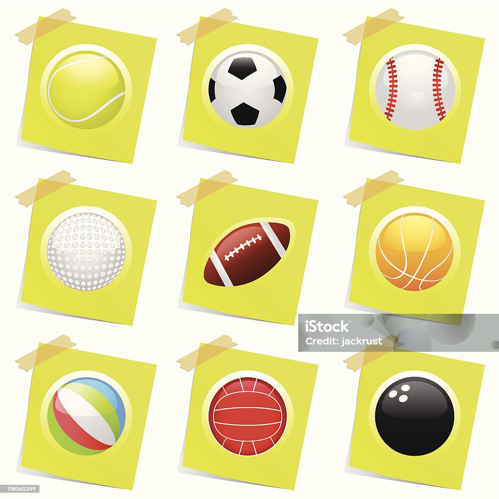 Esporte bolas (vector - Vetor de Amarelo royalty-free