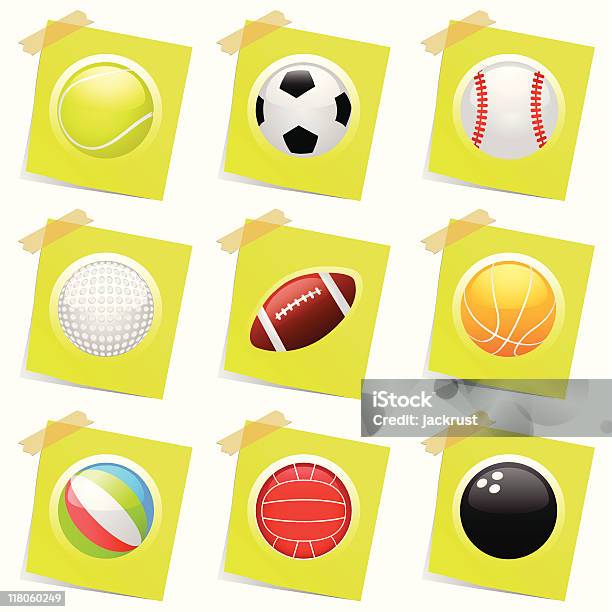 Vetores de Esporte Bolas Vector e mais imagens de Amarelo - Amarelo, Bola, Bola de Basquete