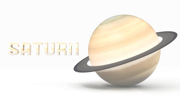 istock 3D Planet of the Saturn Solar System in White Background 1180603162