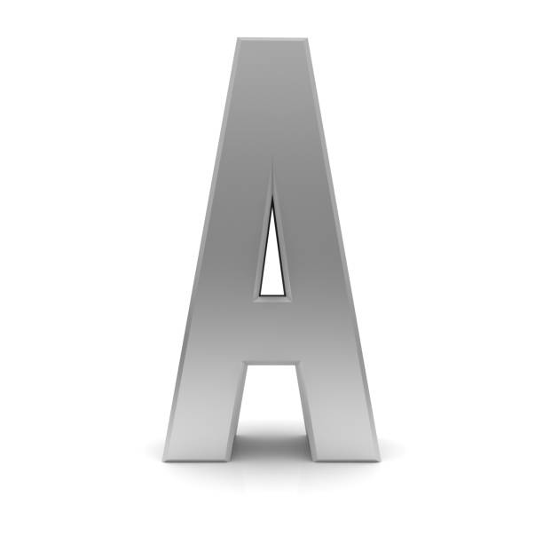 istock A letter A capital letter silver font 3d rendering illustration sign characters text graphic cut out on white background 1180603390