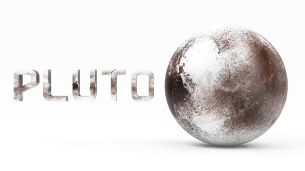 3D Planet of the Pluto Solar System in White Background
