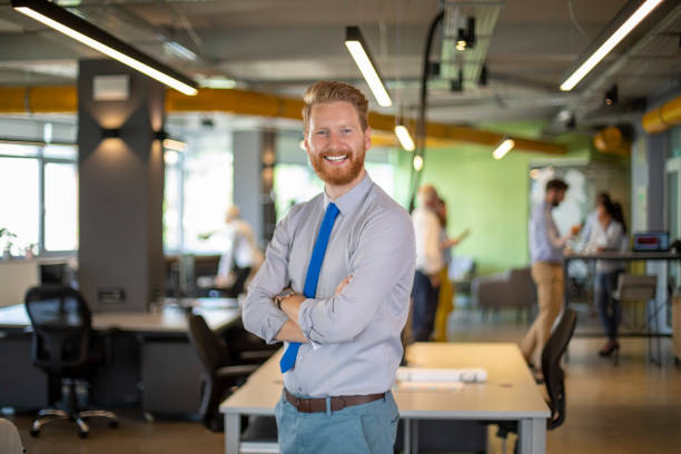 istock Portrait of redhead businessman. 1180607627