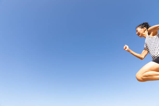 Fit woman running