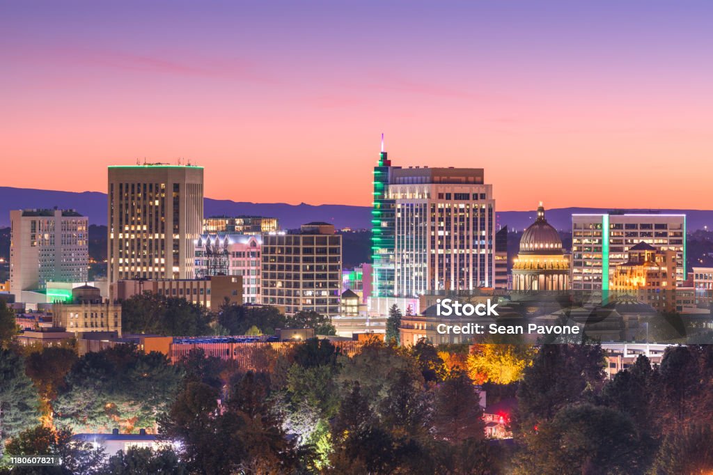 Boise, Idaho, USA Downtown Boise, Idaho, USA downtown cityscape at twilight. Boise Stock Photo