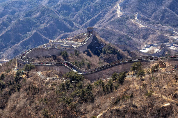 istock Great Chinese wall in the mountains near Beijing 1180607830