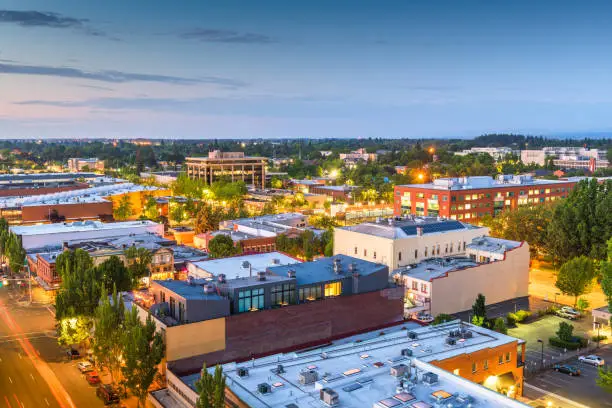 Photo of Salem, Oregon, USA downtown city skyline
