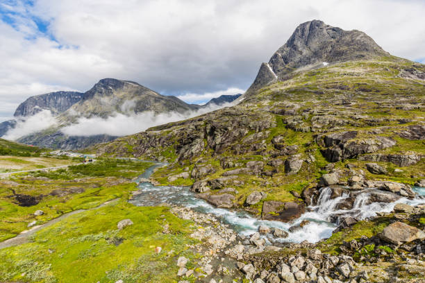istock Norwegian landscape around around Trollstigen center 1180609012