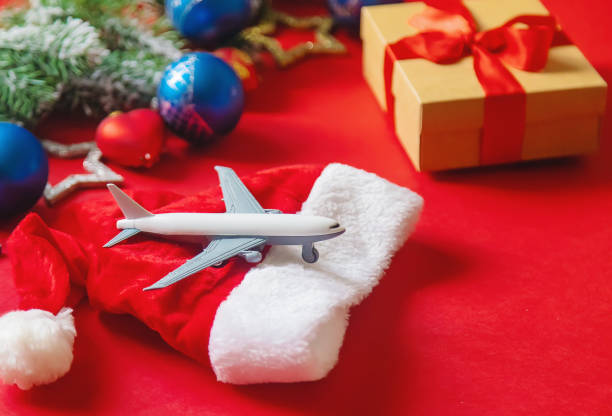 istock Christmas background in red. Travel. Selective focus. 1180610016