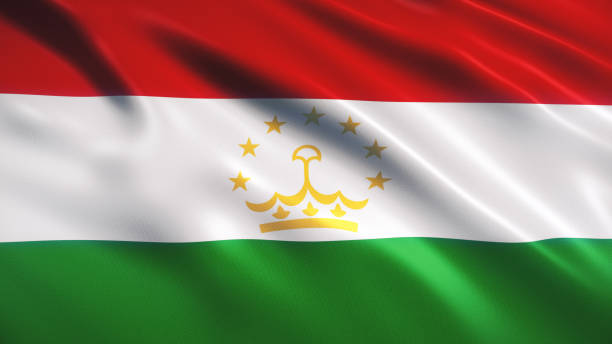 타지키스탄 국기 - tajik flag 뉴스 사진 이미지
