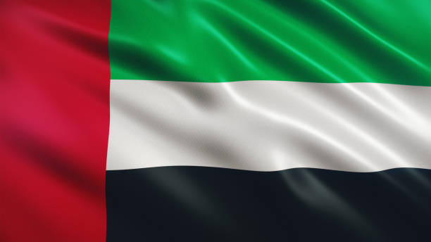 flaga zjednoczonych emiratów arabskich - flag of the united arab emirates zdjęcia i obrazy z banku zdjęć