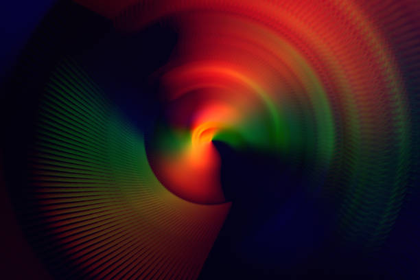 터빈 블레이드 다채로운 제트 엔진 배경 네온 다채로운 소용돌이 패턴 검은 배경 - blurred motion audio 뉴스 사진 이미지