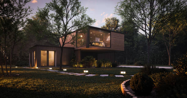 istock Modern Minimalist Family Villa 1180620728