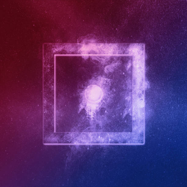 istock Dice One at top Red Blue. Abstract night sky background 1180621819