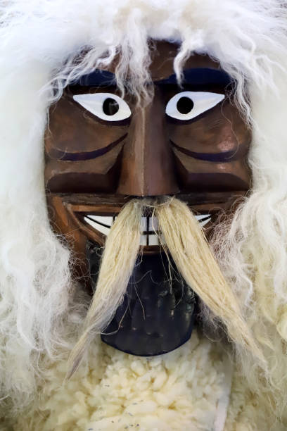 istock Original hungarian buso mask on white background 1180626509