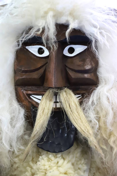 istock Original hungarian buso mask on white background 1180626511