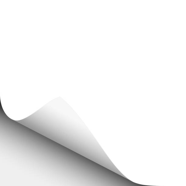 istock Vector lower left curl of corner of white sheet of paper. 1180628964