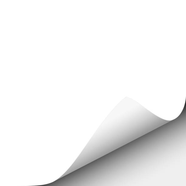 istock Vector lower right curl of corner of white sheet of paper. 1180629505