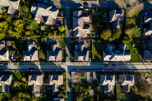 istock Flying over city area 1180631263