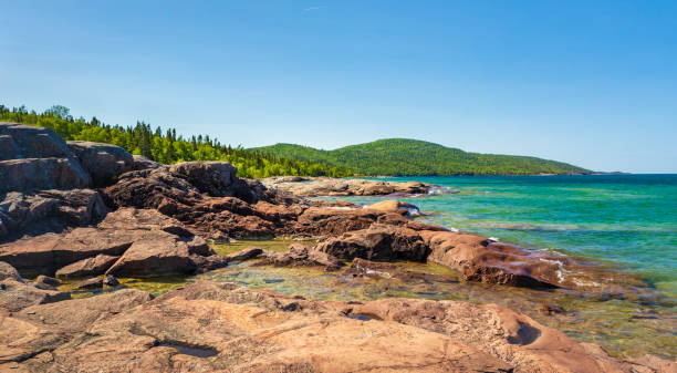 istock Rocky coast Landscape on Lake Superior 1180638225