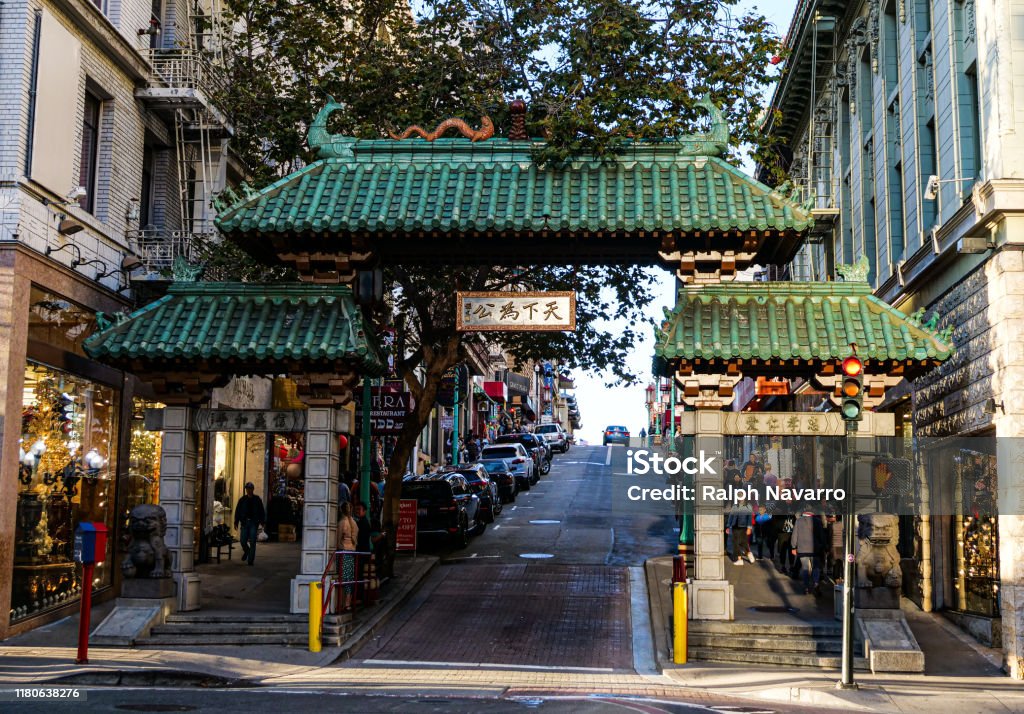 Dragon’s Gate, entrance to Chinatown San Francisco Chinatown Stock Photo