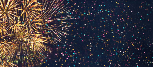 istock Colorful Festive Beautiful abstract Background with confetti 1180644324