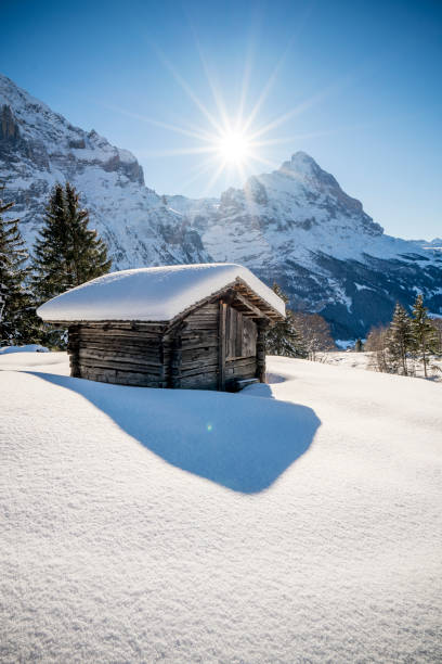 Grindelwald Winter atmosphere in Grindelwald grindelwald photos stock pictures, royalty-free photos & images