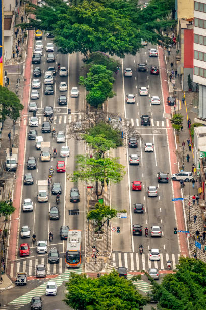 istock Busy avenue in Sao Paulo 1180647632