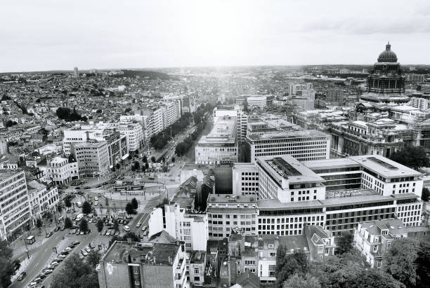 Aerial view of Brussels, Belgium.