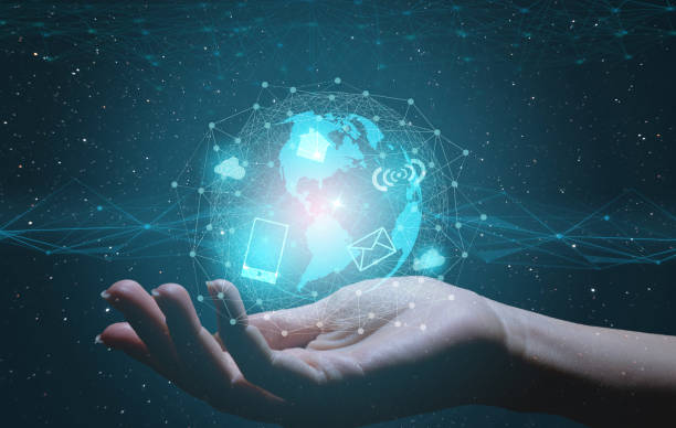 istock the concept of modern technologies and the development of the Internet, the fifth generation of mobile communications, improving the quality of the services provided 1180650708