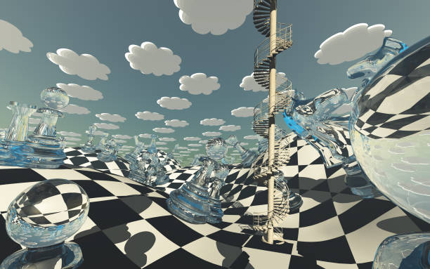 istock Chessboard Fantasy Landscape 1180654289
