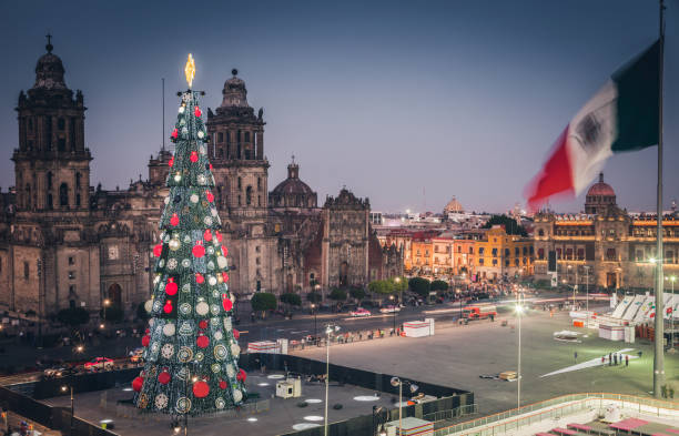 Metropolitan Cathedral in Mexico City stock photo