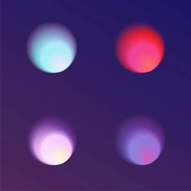 Vector illustration of Blurred abstract vibrant gradient set