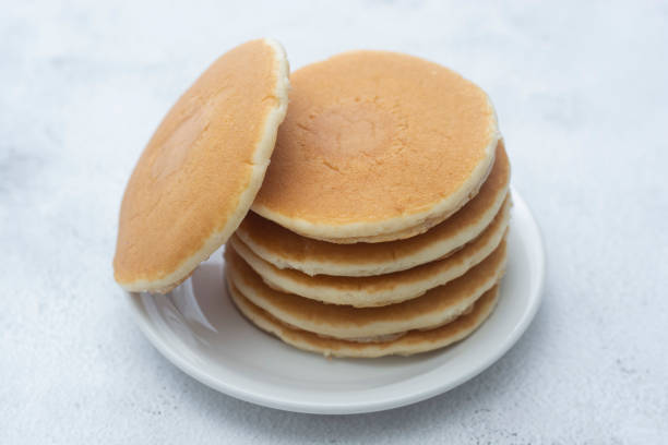 istock Pancakes breakfast or snack, isolated on white background. 1180664100