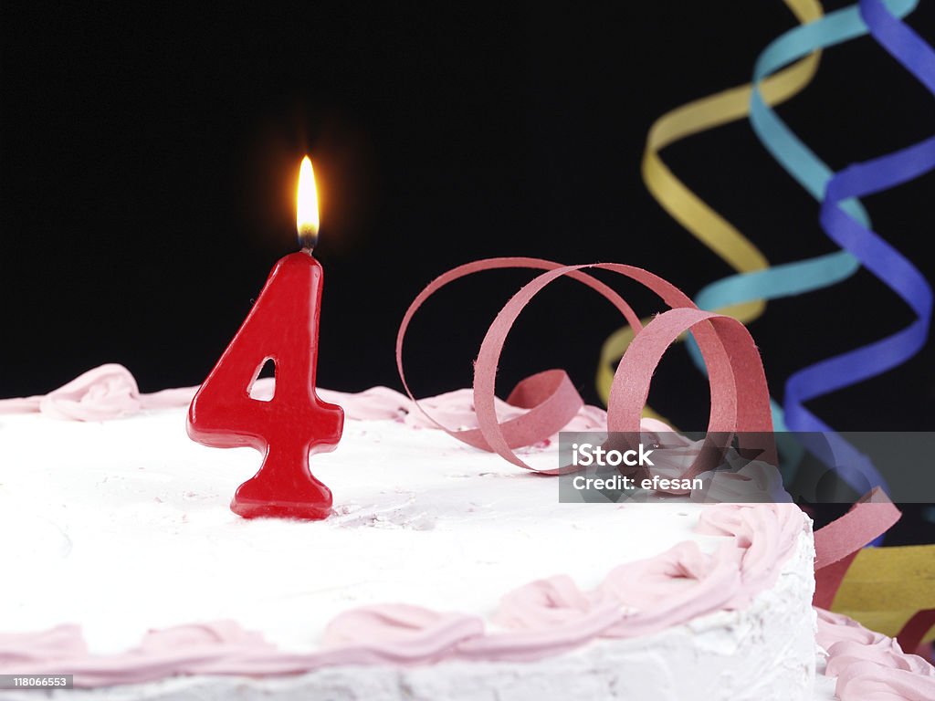 4th. anniversary cake  Anniversary Stock Photo