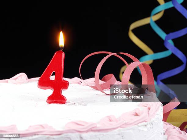4th Anniversary Cake Stock Photo - Download Image Now - Anniversary, Birthday, Birthday Cake